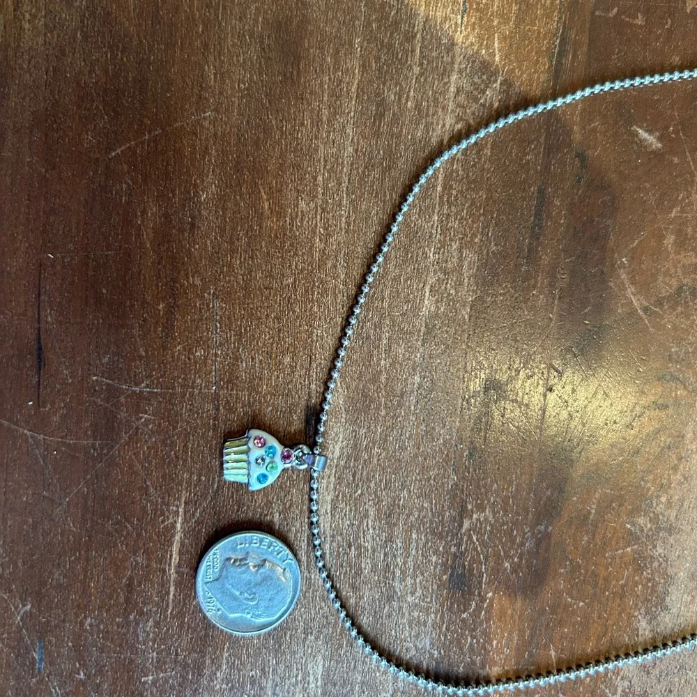 Cupcake necklace Tiny 17”‎ max length